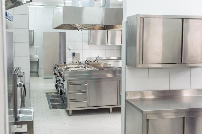 commercial kitchen with stainless steel appliances Commercial Gas Installation In Nottingham