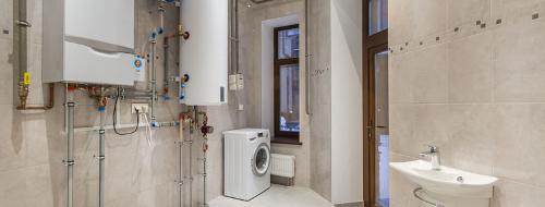 Boiler installation in bathroom Domestic Gas Installation In Nottingham